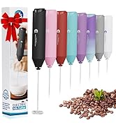 Powerful Milk Frother Handheld Foam Maker, Mini Whisk Drink Mixer for Coffee, Cappuccino, Latte, ...