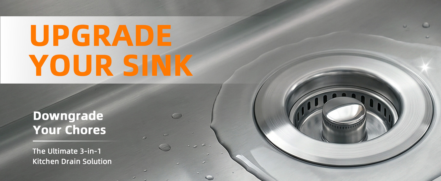 3-in-1 kitchen drain solution