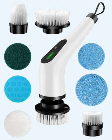 Electric Scrubber with 8 Brushes
