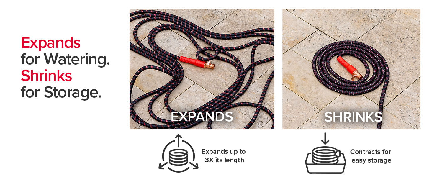 Expands for Watering. Shrinks for Storage