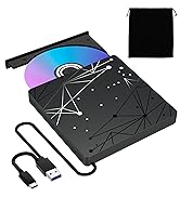 GODBPNYMU External CD/DVD Drive for Laptop,Ultra-Thin Disc Duplicator,DVD Player for Laptop, USB3...