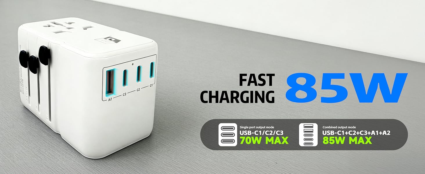 85W Universal Travel Adapter