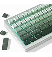 Womier Green Keycaps for Mechanical Keyboard, Shine Through PBT Keycaps Cherry Profile, Custom Ke...