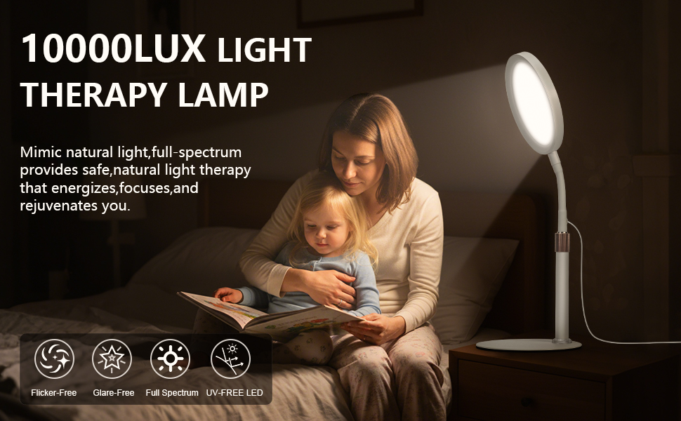 10000LUX LIGHT THERAPY LAMP