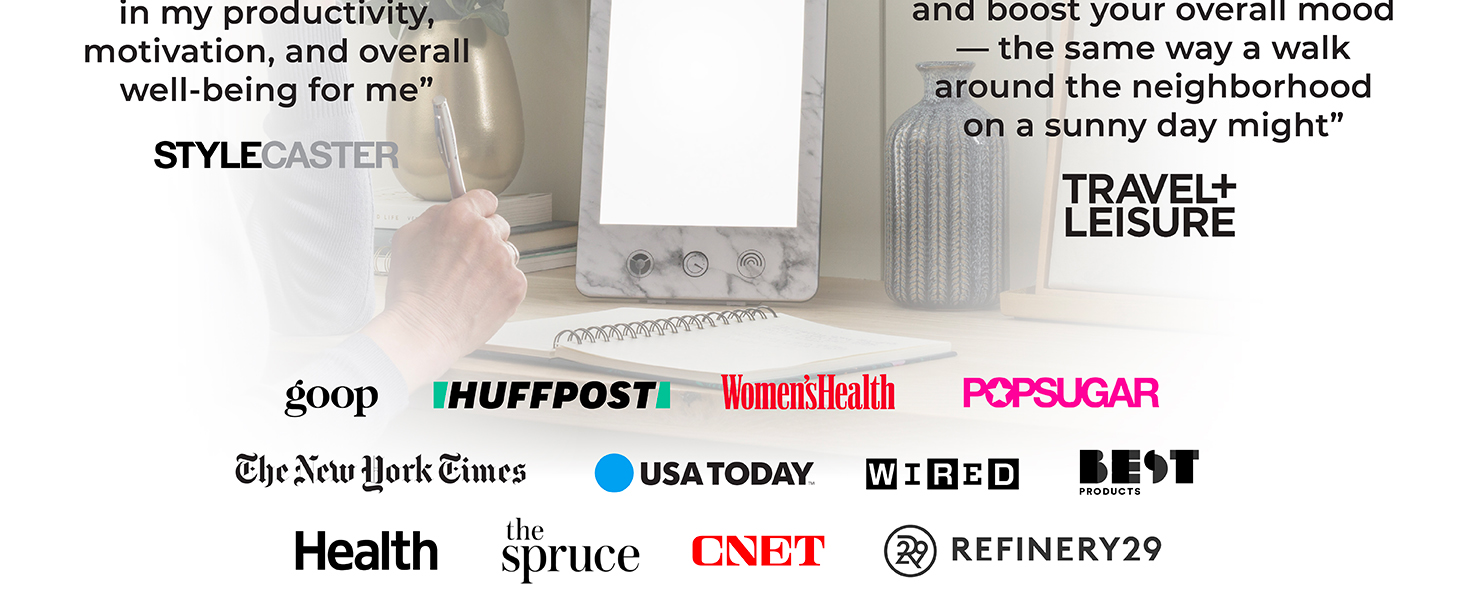 verilux in the press reviews regulate sleep patterns boost overall mood improve productivity