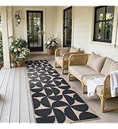Lahome Semi Circle Easy Jute Runner Rug, 2x8 Washable Hallway Runner Rug for Kitchen, 8ft Non Sli...