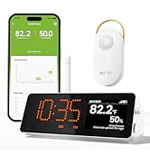 MOCREO Indoor Hygrometer Thermometer, 1640ft Long Monitor Range, Smart Wireless Humidity Temperat...