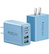 2-Pack USB C Charger Block, 40W USB C Charger Fast Charging Block, 4-Port USBC PD Power Adapter +...