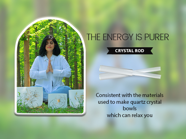 crystal singing bowl stick,crystal singing bowl mallet,natural,energy