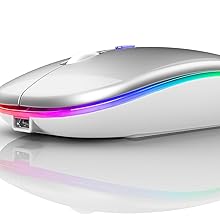 Compact Wireless Mouse, USB-C Charging Mouse