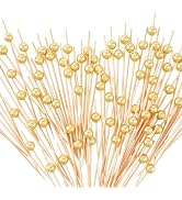 ME.FAN 300 Pcs Cocktail Picks, 4.7 Inch Food Toothpicks for Appetizers/Bamboo Cocktail Skewers/Lo...