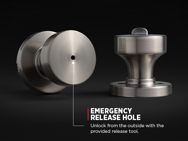 round door knob lock bedroom bathroom privacy knob