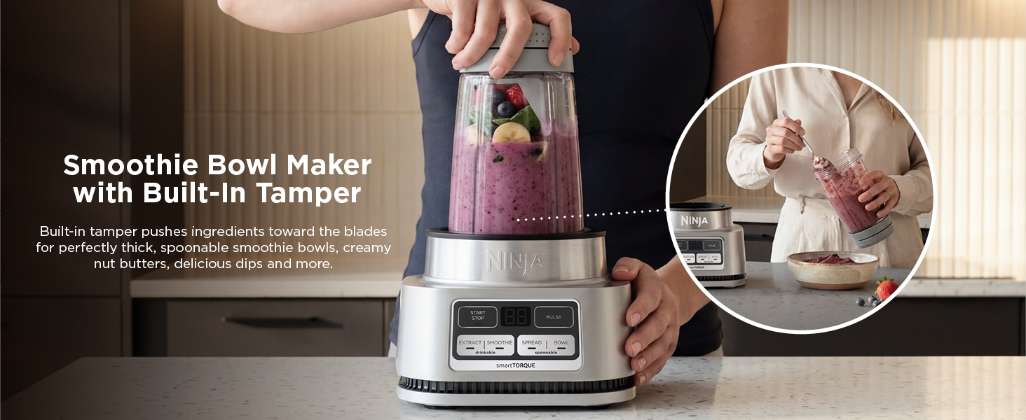 Smoothie Bowl Maker with Built-In Tamper