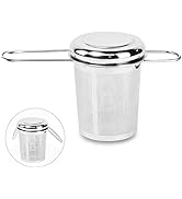 Tea Infuser,Stainless Steel Tea Steeper Fine Mesh Filters, Large Capacity Tea Strainer With Foldi...