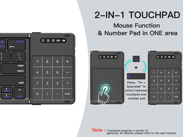 folding wireless keyboard