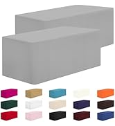 CXPSINC 2 Pack Fitted Table Clothes-48 x 24 Inch Rectangle Tablecloths for 4 Foot Tables, Washabl...