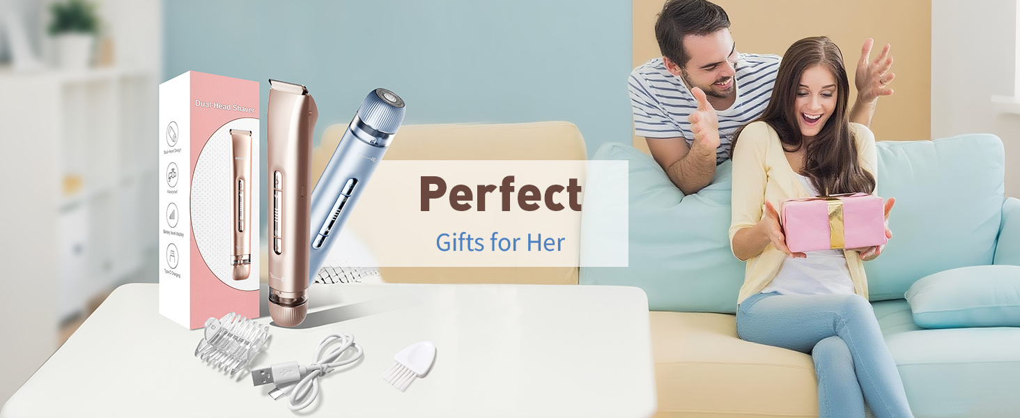 2 in 1 Dual Head Women Electric Shaver Best Gift for Women