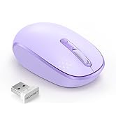TECKNET Wireless Mouse, 2.4G Quiet Computer Mouse with USB Receiver, 4 Buttons Portable Cordless ...