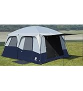 EVER ADVANCED 10 Person Camping Blackout Tent, Multi Room Tent for Family, Portable Cabin Tent fo...