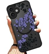 OOK Case for iPhone 16 Plus 6.7 Inch (Compatible with MagSafe) Floral Flowers Design Translucent ...