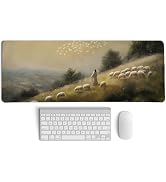PaJiaNi Retro Christian Themed Mouse Pad,Jesus Religious Mouse Pad,Big Large Vintage Easter Desk ...