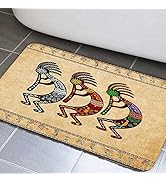 JAWO Bath Mat, Southwestern Native Non Slip Bath Mat America Ethnic Tribal VintageBathroom Mats a...