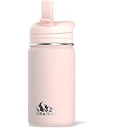 Hydrapeak Mini 14oz Kids Water Bottle with Straw Lid, Stainless Steel Double Wall Insulated Water...