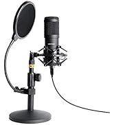 SUDOTACK USB Streaming Podcast PC Microphone, Professional 192kHz/24bit Studio Cardioid Condenser...