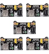 5 Packs 3.3V &amp; 5V Power Modules, Suitable for MB102 102 Prototype Circuit Boards, Powered by DC 6...