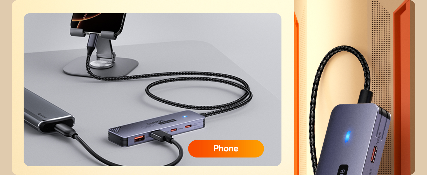 USB 3.2 Gen 2 HUB with 2*USB-C &amp; A