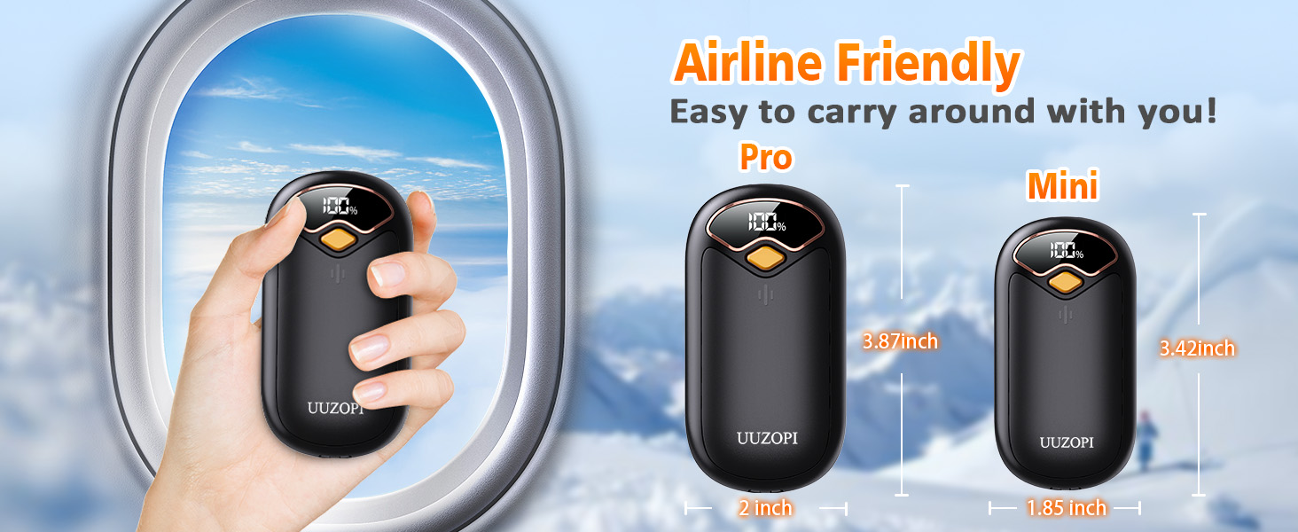 take this hand warmer with you on an airplane trip