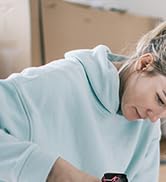 WORKPRO 12V Pink Cordless Drill Driver and Home Tool Kit, Hand Tool Set for DIY, Home Maintenance...