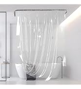 Baires Bath Clear Shower Curatain Liner - PEVA Waterproof Shower Curtain Liner with Rustproof Gro...