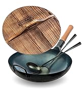 Yosukata carbon steel wok pan