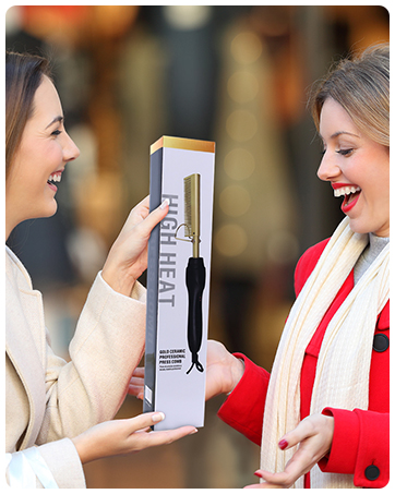 Ceramic Heating Hair Straightener Comb