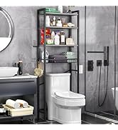 Kalrin Over-The-Toilet Storage Rack, 4-Tier Bathroom Organizer Shelf Over Toilet with Adjustable ...