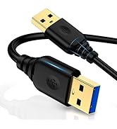 USB to USB Cable 6FT, USB2.0 Male to Male Double End Cord, Type A to A Double Sided Wire High Spe...