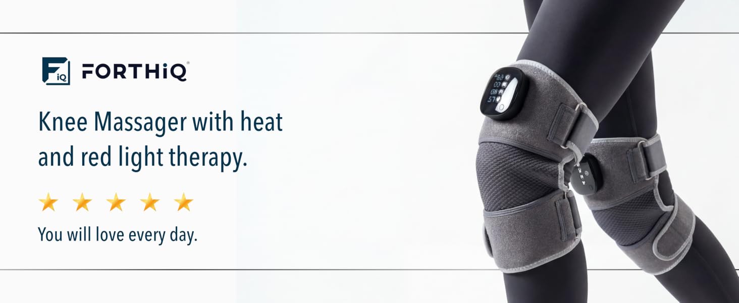 FORTHiQ RED+ Knee Massager with Heat and Red Light Therapy