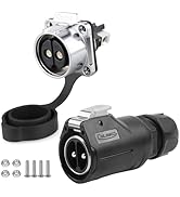 CNLINKO LP-28 2-Pin Waterproof Connector - Secure Screw-in Design Circular Connector, IP67 Quick ...