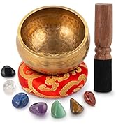 Tibetan Singing Bowl Set - Easy To Play for Beginners - Authentic Handcrafted Mindfulness Meditat...
