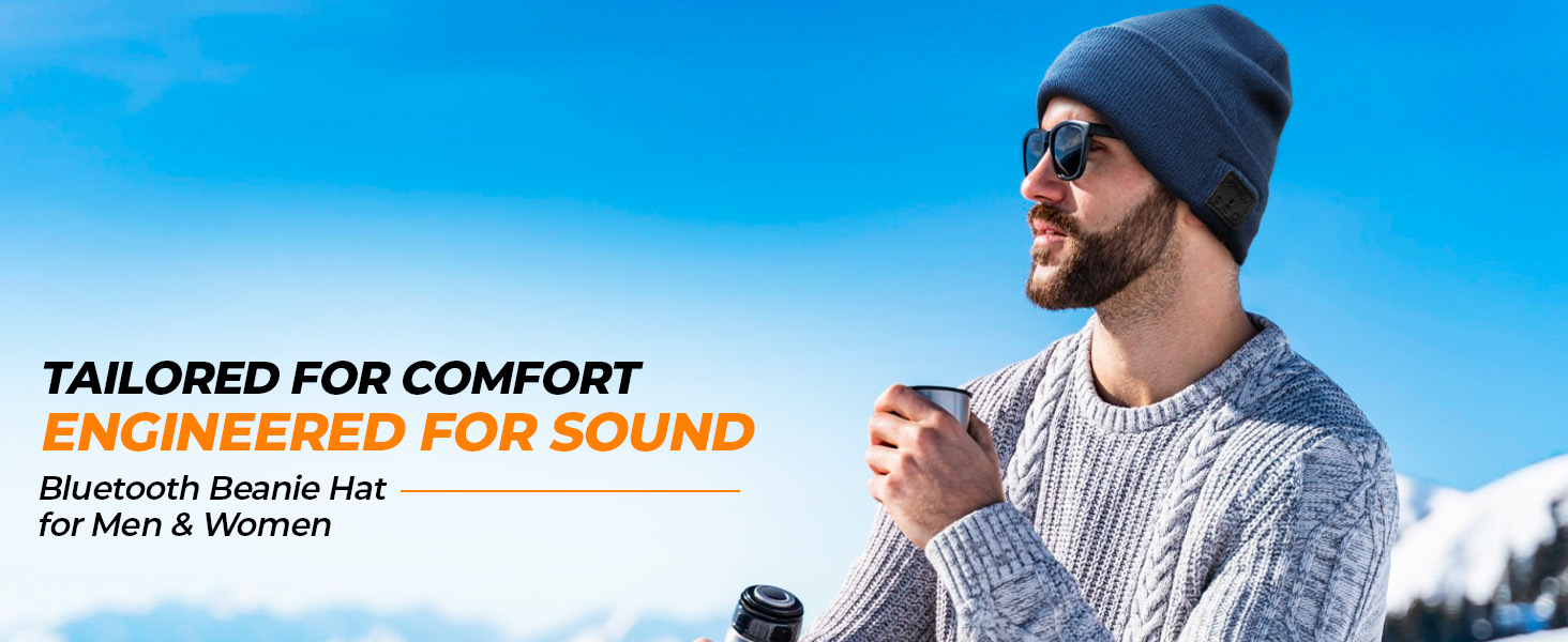 Foxelli Bluetooth Beanie – Wireless Beanie Hat with Headphones for Men &amp; Women