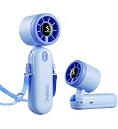 Diveblues Mini Handheld Fan, 30ft/s Portable Turbo Fan [12H Max Cooling], 4000mAh Personal Fan wi...