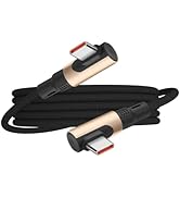 YACSEJAO 90 Degree USB C to USB C Cable, 240W Fast Charging Nylon Braided, 4.9FT Right Angle Type...