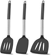 KLAQQED 3Pcs Spatula Silicone Spatula Turner Set Fish Spatulas Silicone Heat Resistant Spatulas f...