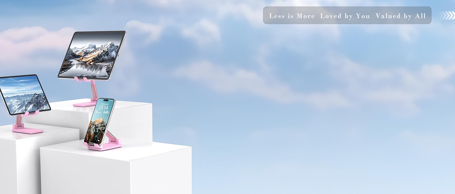 Adjustable Angle and Height Cell Phone Holder for Desk