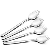 YFWOOD Sporks, 4-pack 18/10 Stainless Steel Dessert Spoons 7.4Inches Long Handle Ice Cream Spoons...
