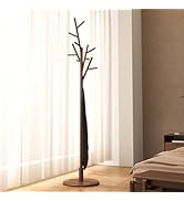 Muwuele Coat Rack,Solid Wood Coat Rack Freestanding with 12 Hooks,Coat tree freestanding 3 Adjust...
