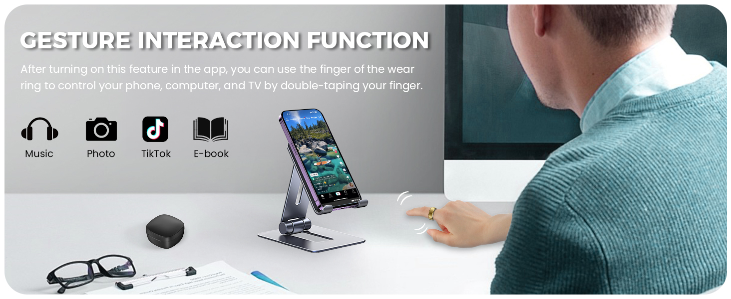 Smart Ring for Women Men for iPhone and Android