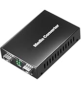 BLIYEE 10Gbps 2 Ports SFP OEO Mode Media Converter, Optical-Electrical Fiber Count Converter, SFP...