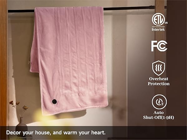 Silicone Button Heated Throw